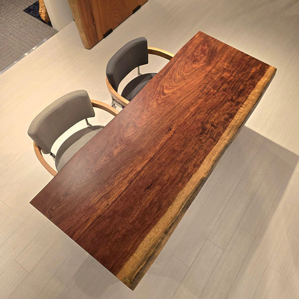 一枚板 ブビンガ 712-1/2-5-2 (W170cm) アウトレット品 ダイニングテーブル