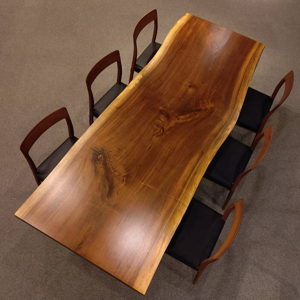一枚板 ウォールナット B4-6 (W230cm) ダイニングテーブル