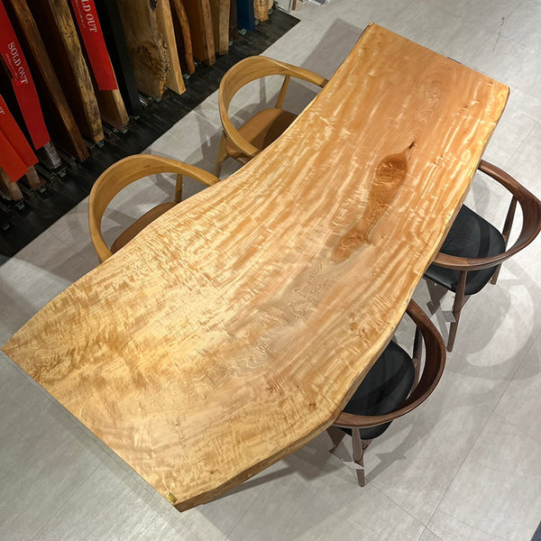 一枚板 トチ(杢) CN-C1003-2812 (W225cm) ダイニングテーブル