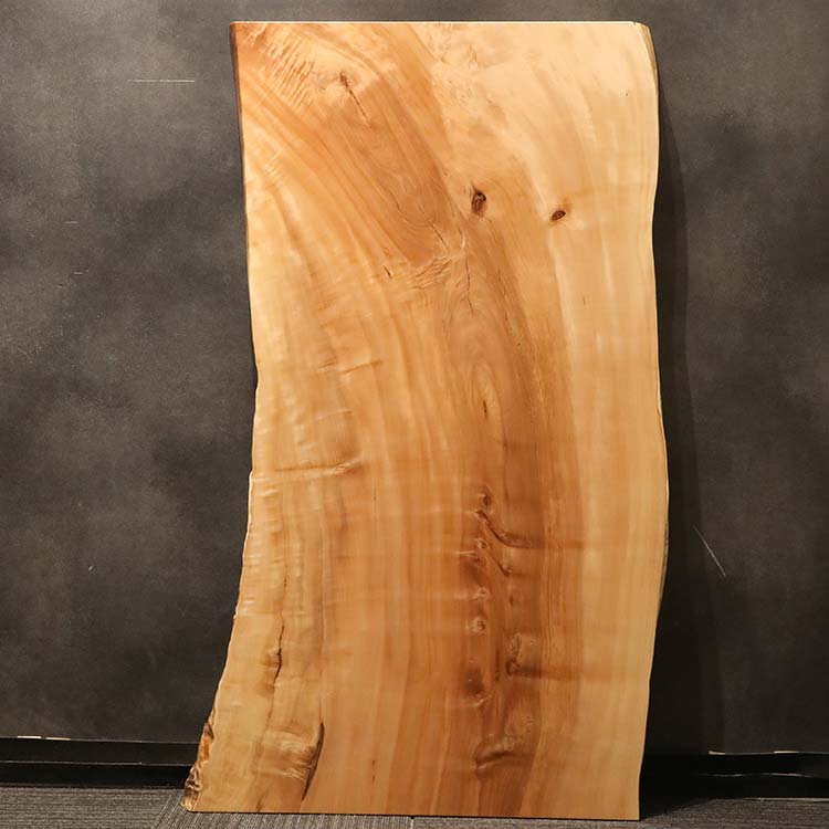 サイドテーブル 楓縮杢 一枚板 SOLD OUT】一枚板 トチ(杢) 1011-5 (W160cm) ダイニングテーブル