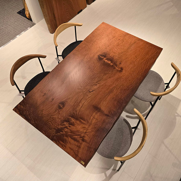 一枚板 レッドウッド TM-2 (W165cm) アウトレット品 ダイニングテーブル