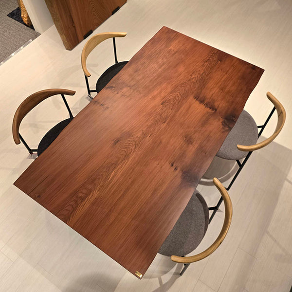 一枚板 レッドウッド 1704-4 (W166cm) アウトレット品 ダイニングテーブル