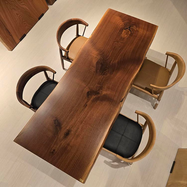 一枚板 ウォールナット 25362-1-5 (W195cm) アウトレット品 ダイニングテーブル