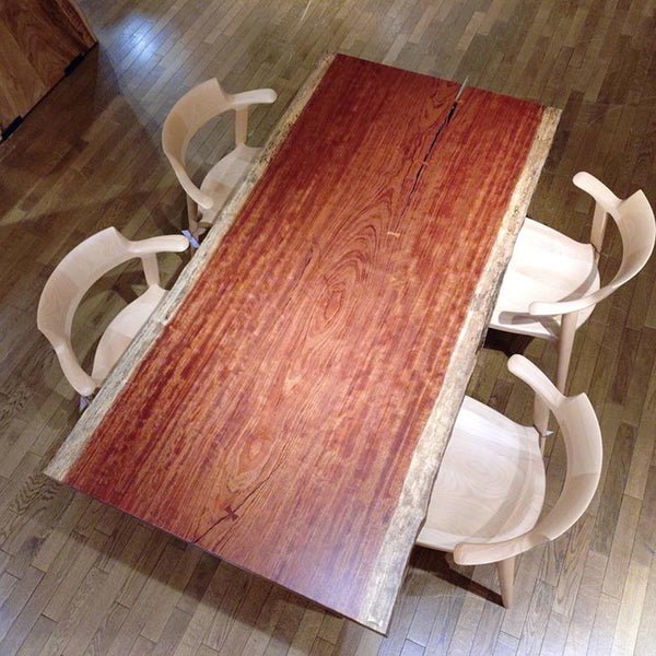 一枚板 ブビンガ 726-11-2 (W180cm) アウトレット品 ダイニングテーブル