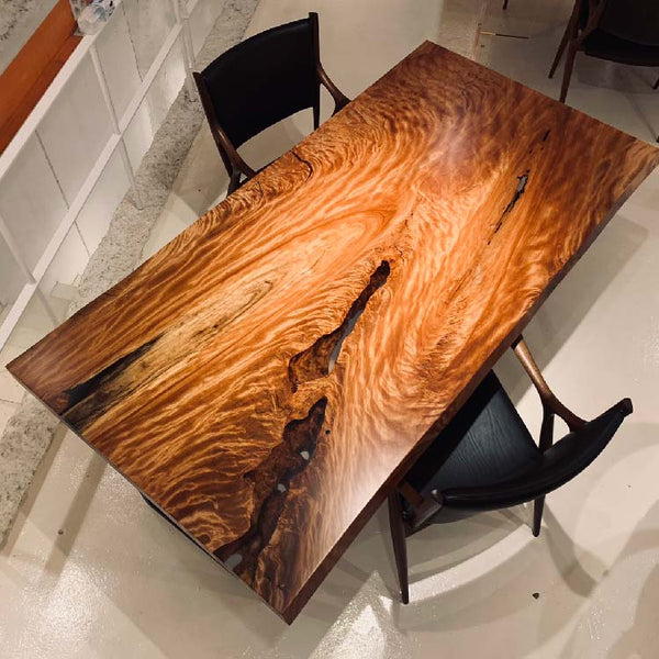 週末限定価格平日15,000円になりますリビングテーブル　一枚板　ミズメザクラ OUTLET】水目桜（ミズメザクラ）_1600×800-920-970×95_横浜元町店_