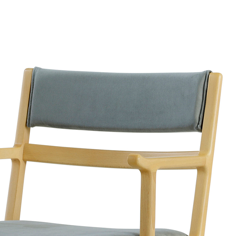 【背クッションのみ】ビーチ×シルバーグレー