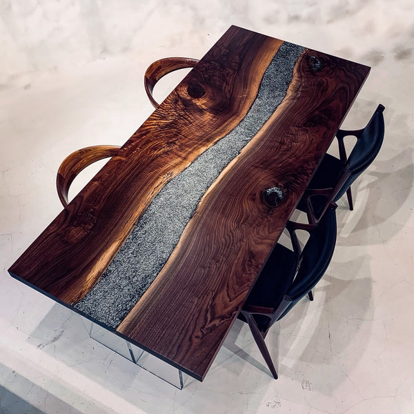 Granite　ウォールナット(杢)　1942-8+142-14　(W200cm)