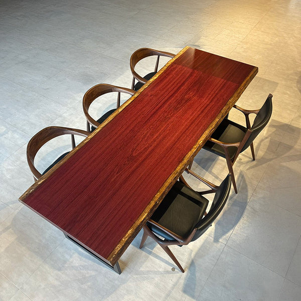 一枚板テーブル　パープルハート　646-1/3-10-1　(W235cm)　