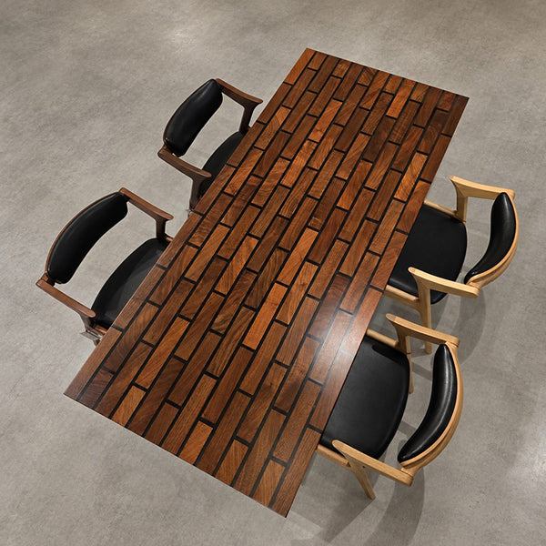 RESINテーブル　ウォールナット　ecowood