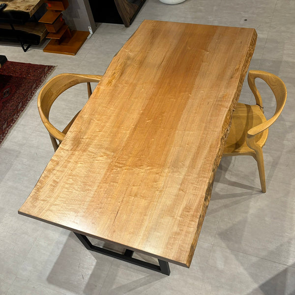 一枚板　ソフトメープル(杢)　932-11　(W170cm)　ダイニングテーブル