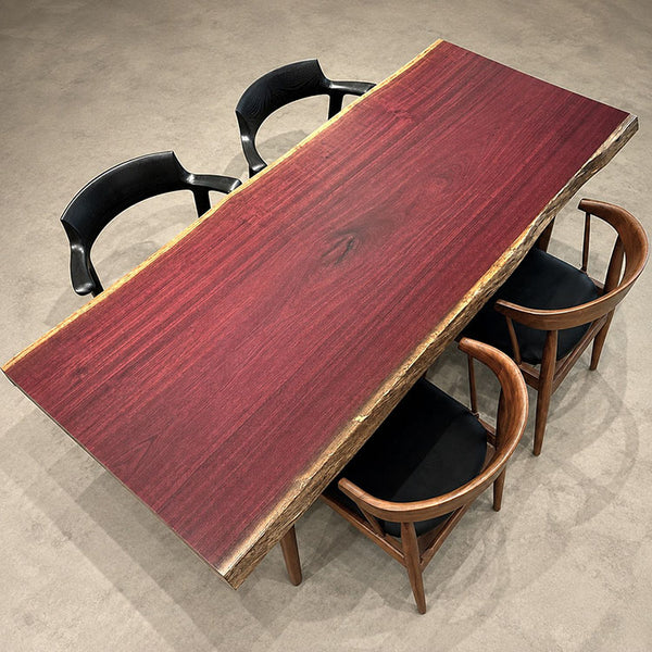 一枚板テーブル　パープルハート　646-2/3-9-2　(W185cm)　