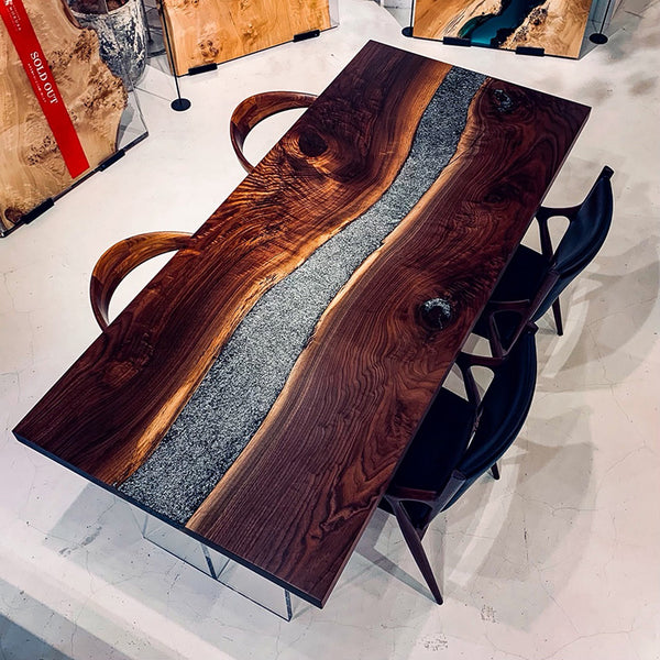 Granite　ウォールナット(杢)　1942-8+142-14　(W200cm)