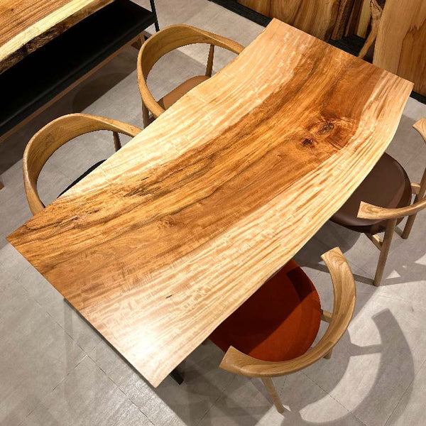 一枚板　トチ(杢)　1061-5　(W160cm)　ダイニングテーブル