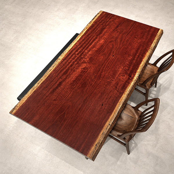 一枚板テーブル　パープルハート(杢)　651-1/2-8-2　(W210cm)　