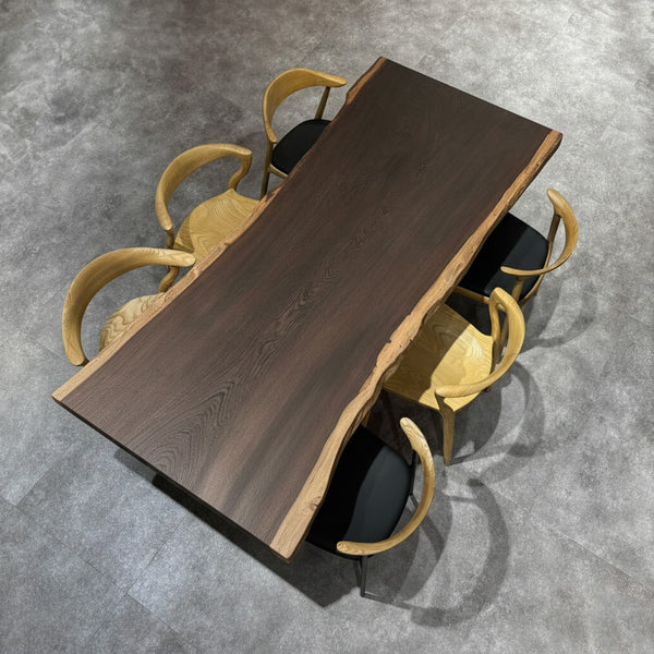 一枚板　ウェンジ　544-7-2　(W200cm)　ダイニングテーブル