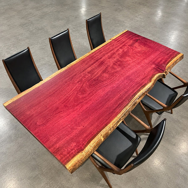 一枚板テーブル　パープルハート(杢)　322-4-1　(W190cm)