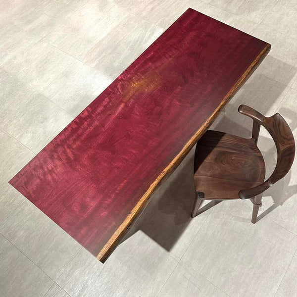 一枚板　パープルハート(杢)　324-12-2　(W170cm)　デスク