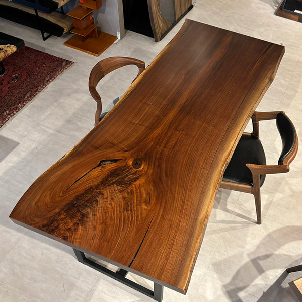 一枚板　ウォールナット　TG-50-6　(W210cm)　ダイニングテーブル