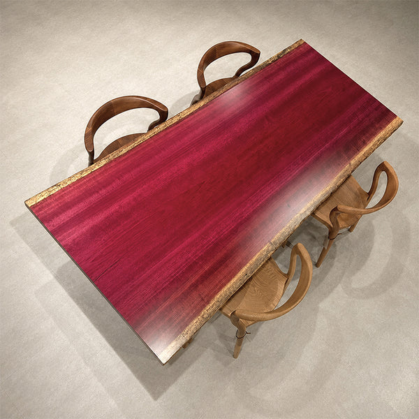 一枚板テーブル　パープルハート　323-1/2-10-2　(W210cm)