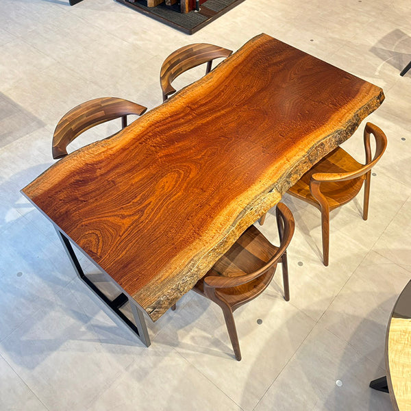 一枚板テーブル　サペリ(杢)　388-2/2-3-1　(W180cm)