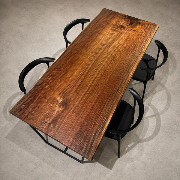 一枚板テーブル　ウォールナット　214426-1　(W180cm)