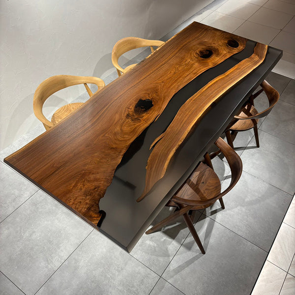 RESINテーブル　ウォールナット　25410-9　(W230cm)