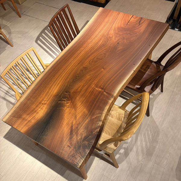 一枚板　ウォールナット　GZZ-153002-7　(W170cm)　ダイニングテーブル