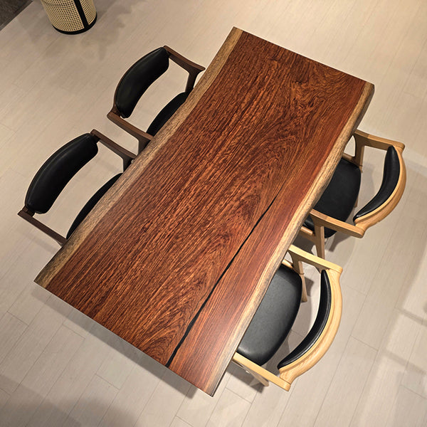 一枚板　ブビンガ　2211-65-A-4-1　(W150cm)　ダイニングテーブル