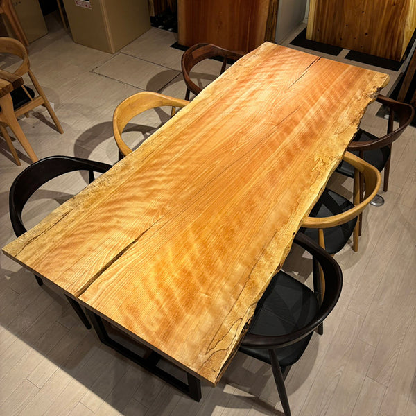 一枚板　マカバ / 真樺(杢)　5020-5　(W210cm)　ダイニングテーブル