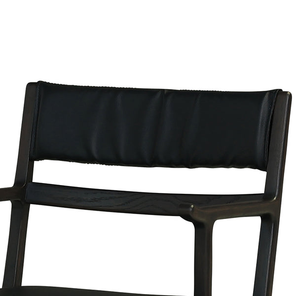 セルボ　ダイニングチェア用　背クッション　合皮ブラック