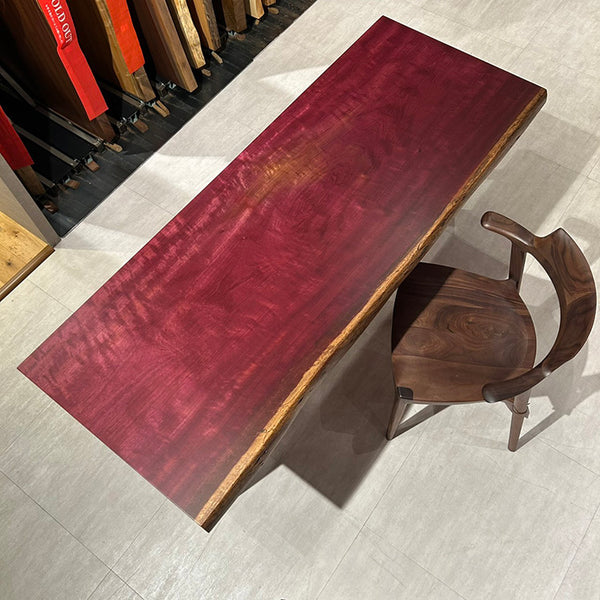 一枚板　パープルハート(杢)　324-12-2　(W170cm)　デスク