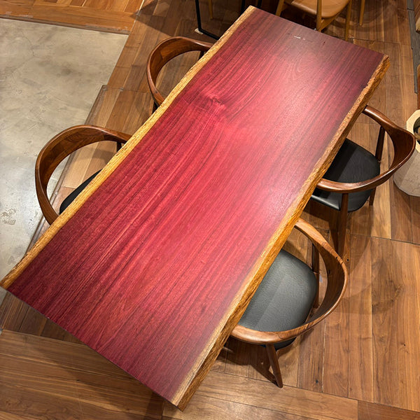 一枚板　パープルハート　646-1/3-4-2　(W200cm)アウトレット品　ダイニングテーブル