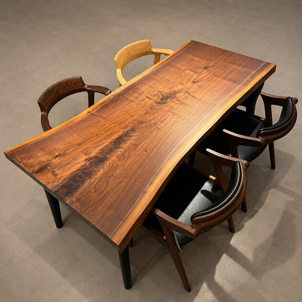一枚板テーブル　ウォールナット　396-6　(W160cm)