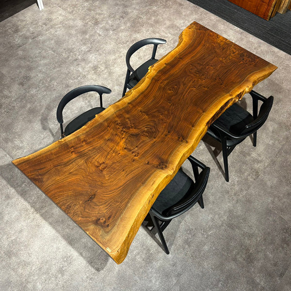 一枚板　クラロウォールナット(杢)　C-221-1　(W210cm)　ダイニングテーブル