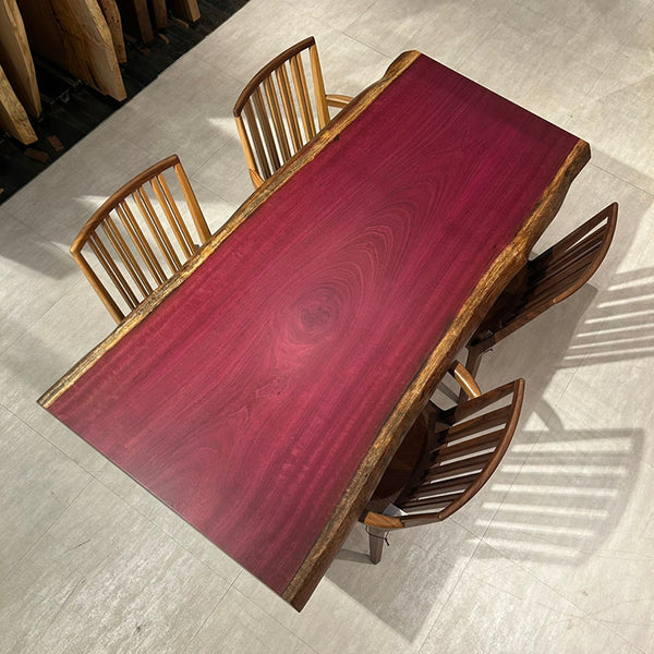 一枚板　パープルハート　322-10-1　(W170cm)　ダイニングテーブル