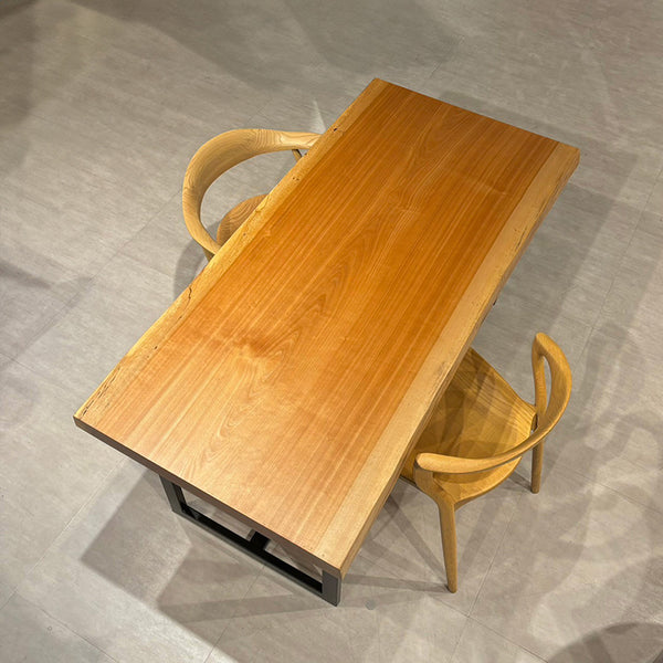 一枚板　マカバ　5366-2/2-6-1　(W155cm)　ダイニングテーブル