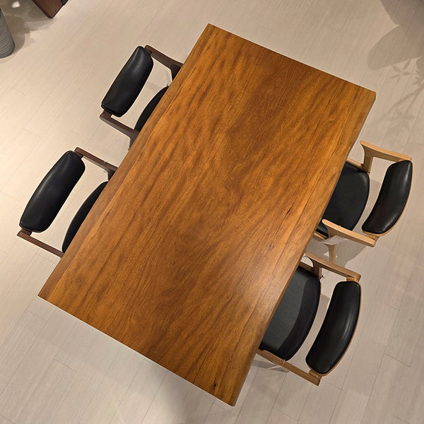 一枚板　ビリンガ(杢)　925-1/2-15-1　(W160cm)　ダイニングテーブル