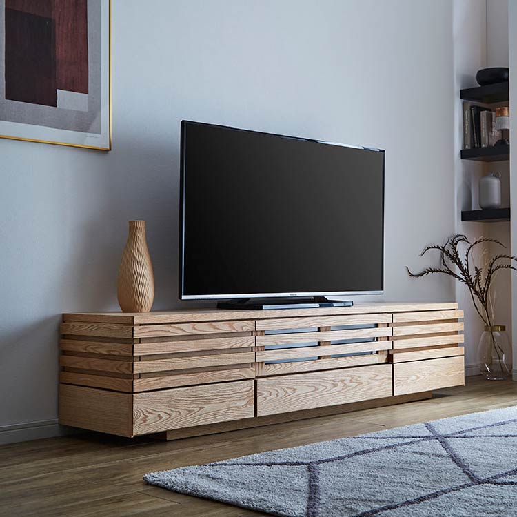 リベンジ テレビボード 幅180cm オーク(オーク): テレビボード 一枚板