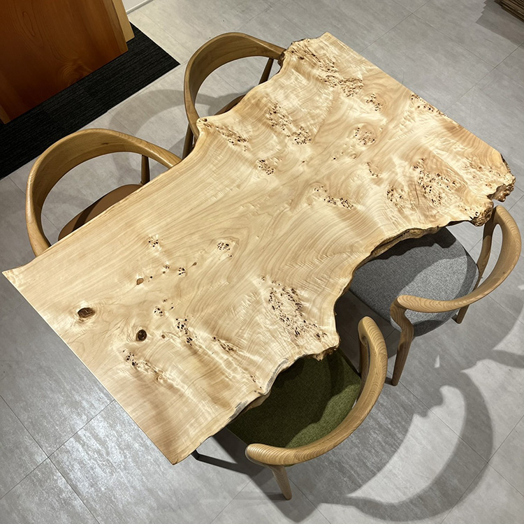 【SOLD OUT】一枚板　ポプラ　123-10-1　(W150cm)　ダイニングテーブル