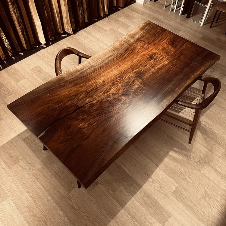 【SOLD OUT】一枚板　ウォールナット　341-3　(W220cm)　ダイニングテーブル