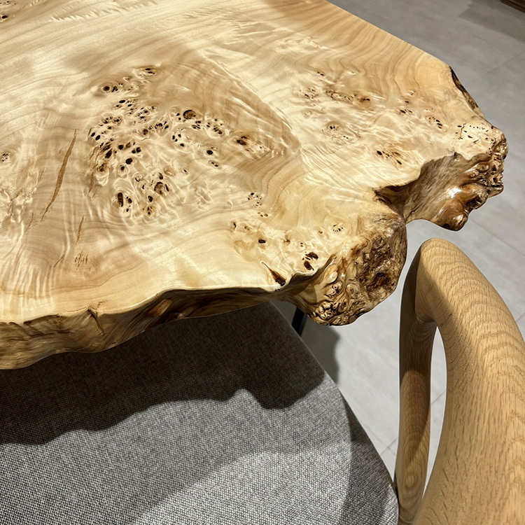 【SOLD OUT】一枚板　ポプラ　123-10-1　(W150cm)　ダイニングテーブル