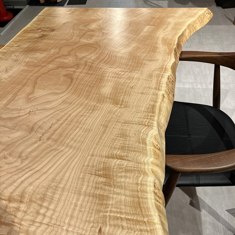 一枚板　トチ(杢)　844-1/2-18　(W215cm)　ダイニングテーブル