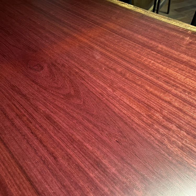 一枚板　パープルハート　646-2/3-12　(W160cm)　アウトレット品　ダイニングテーブル
