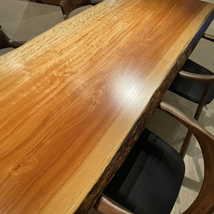 一枚板　ボセ(杢)　295-1/2-12-2　(W230cm)　ダイニングテーブル