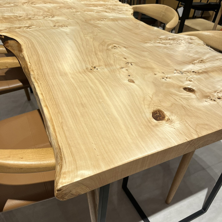 【SOLD OUT】一枚板　ポプラ　123-10-1　(W150cm)　ダイニングテーブル
