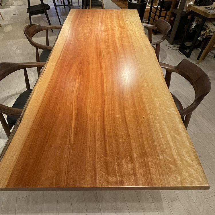 一枚板　ボセ(杢)　295-1/2-12-2　(W230cm)　ダイニングテーブル