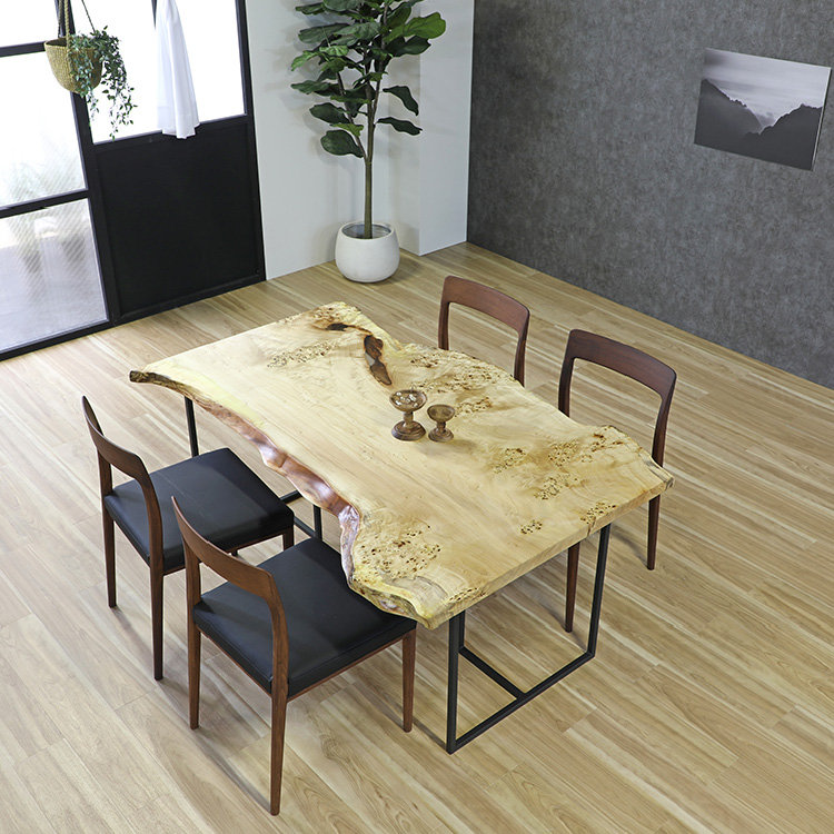 一枚板 ポプラ 127-4 (W150cm): ダイニングテーブル 一枚板専門通販サイト アトリエ木馬/ATELIER  MOKUBA公式オンラインショップ