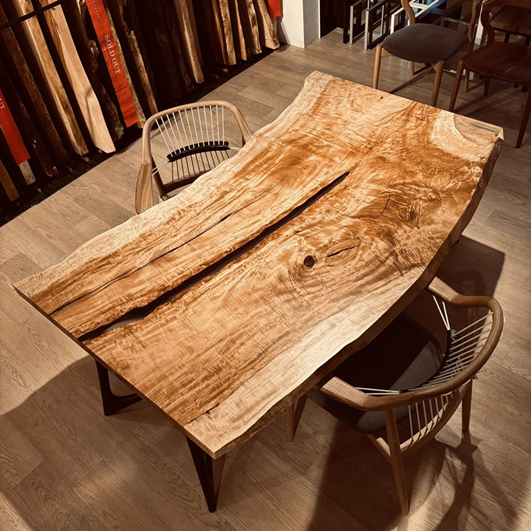 SOLD OUT】一枚板 トチ / 栃(杢) 863-5 (W180cm): ダイニング