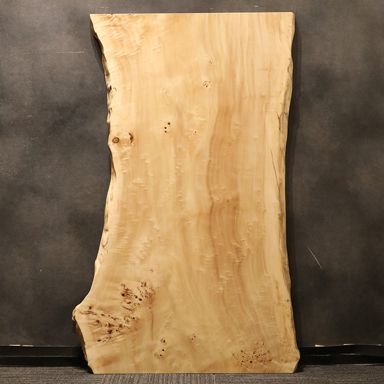 一枚板　ポプラ(杢)　201-3　(W165cm)　ダイニングテーブル