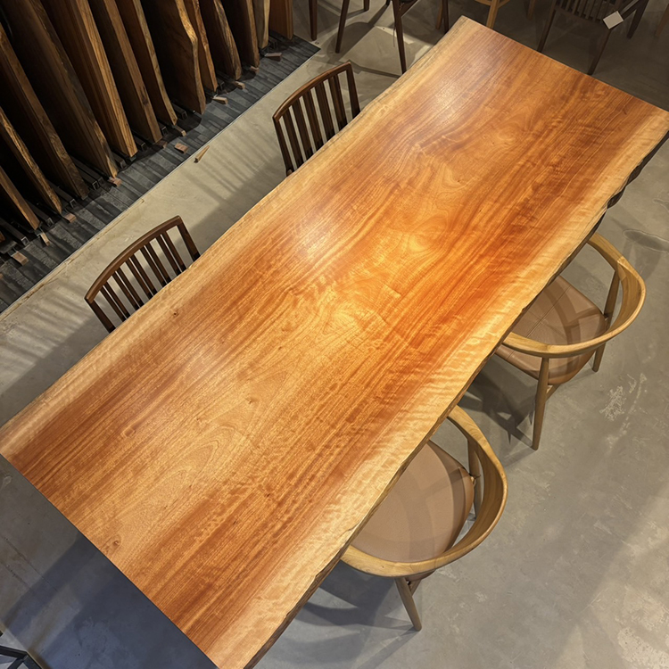 一枚板　ボセ(杢)　297-3/3-13　(W240cm)　ダイニングテーブル